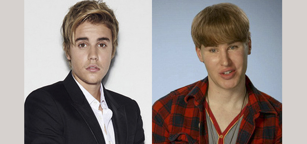 محاولة للتشبه بالمغني جاستين بيبر