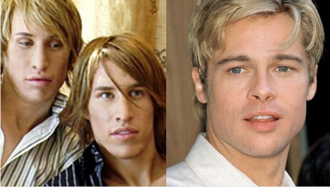 محاولة للتشبه بالممثل العالمي براد بيت