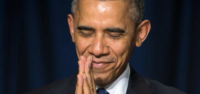 أوباما منع من أخذ صور سلفي إلا بعد استئذان حراسه. أ.ب