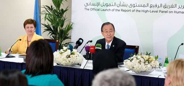 خلال إطلاق الأمين العام للأمم المتحدة تقريراً خاصاً حول أنشطة المساعدات الإنسانية في العالم. وام