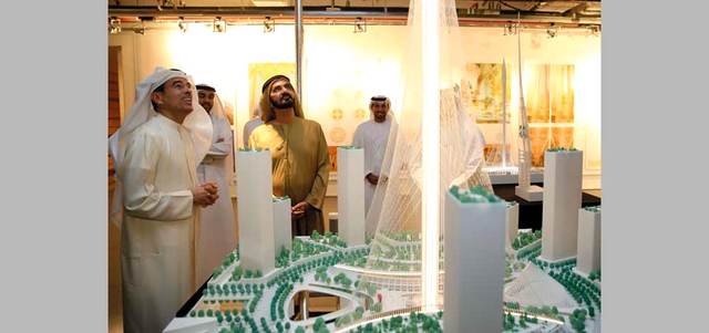 محمد بن راشد اعتمد تصميم البرج الذي يعكس فنون العمارة الإسلامية ويتناسب والبيئة المحلية وثقافة شعب الإمارات وتراثه الحضاري. وام