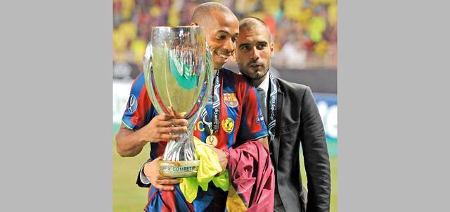 هنري لعب تحت قيادة غوارديولا في فريق برشلونة الإسباني ولديه دراية جيدة بأسلوبه. أرشيفية