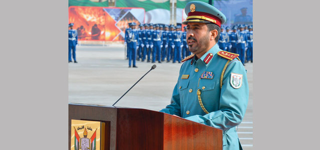 الشامسي يلقي كلمته في الحفل. من المصدر