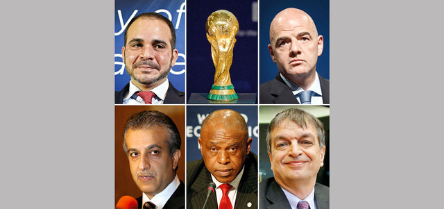 5 مرشحين يتنافسون على كرسي رئاسة «فيفا». أ.ب