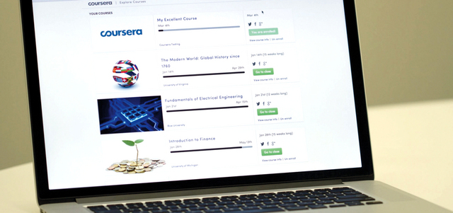 &laquo;كورسيرا&raquo; من المواقع التي تقدم دوات تعليمية مفتوحة عبر الإنترنت. أرشيفية
