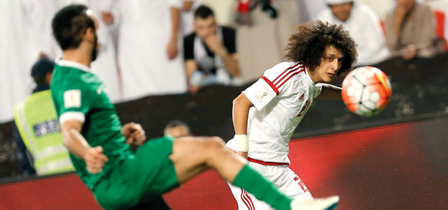 المنتخب تعادل مع الأخضر السعودي في «كلاسيكو الخليج». تصوير: إريك أرازاس