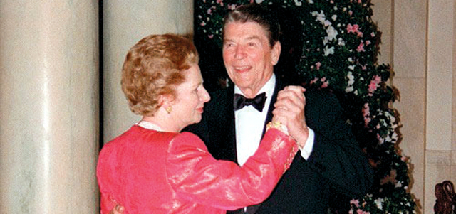 الرئيس رونالد ريغان اعتذر إلى رئيسة الوزراء البريطانية مارغريت تاتشر بسبب غزوه غرينادا. أرشيفية