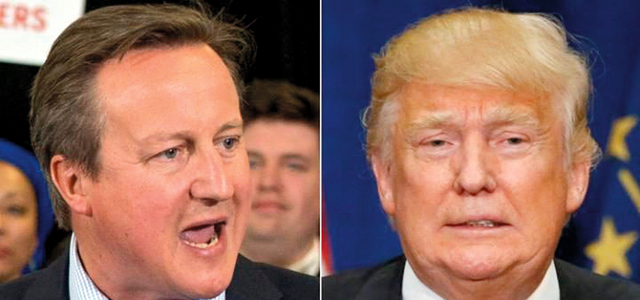 الألفاظ التي أطلقها كاميرون بحق ترامب عكرت صفو العلاقة بينهما. أرشيفية