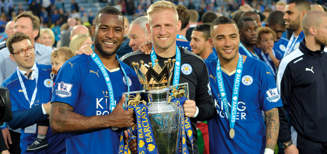 نجوم ليستر قدموا أروع العروض وظفروا باللقب الإنجليزي. أ.ف.ب