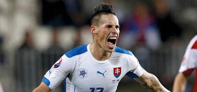 هامسيك أبرز نجوم منتخب سلوفاكيا. أرشيفية