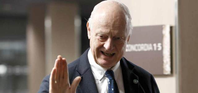 ستافان دي ميستورا: المباحثات لا يمكن أن تستمر طالما أن وتيرة المعارك تزداد ويتعرض المدنيون لمجاعة.  أ.ب