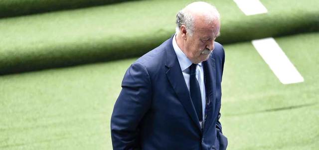 دل بوسكي حقق أرقاماً تاريخية وألقاباً كبرى مع إسبانيا. أ.ف.ب