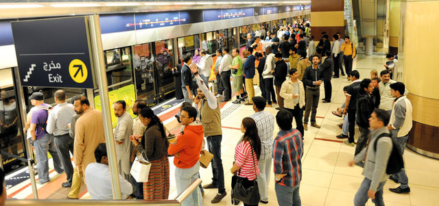 عدد مستخدمي مترو دبي سجل نمواً كبيراً في الأشهر الستة الماضية. من المصدر