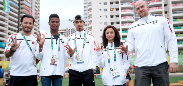 أبطال الإمارات جاهزون للمنافسة في أولمبياد ريو 2016. تصوير: سالم خميس