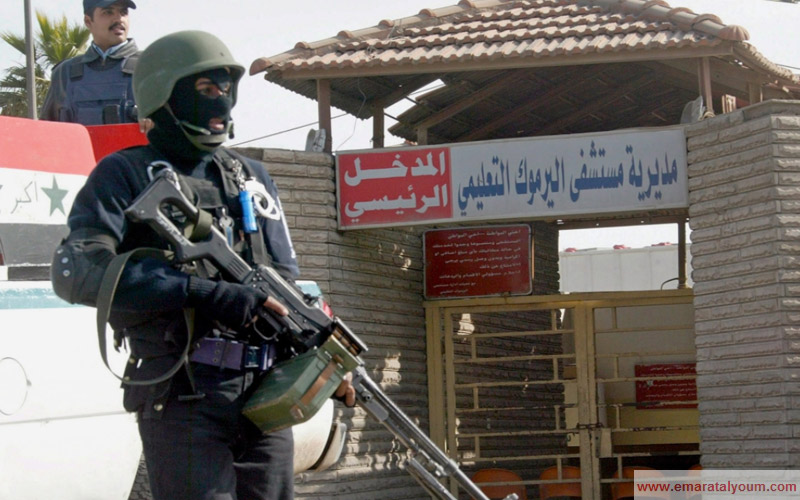 قوات عسكرية تحمي مداخل المستشفى