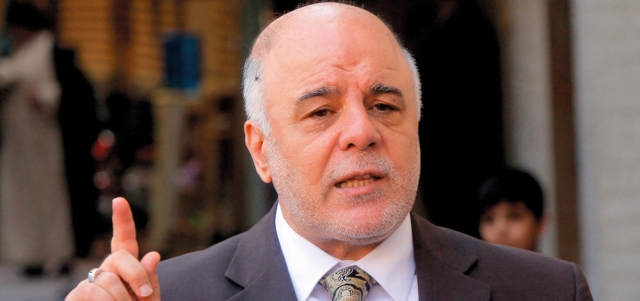 حيدر العبادي: قررنا وعزمنا على تطهير كل أرض العراق من «داعش». رويترز