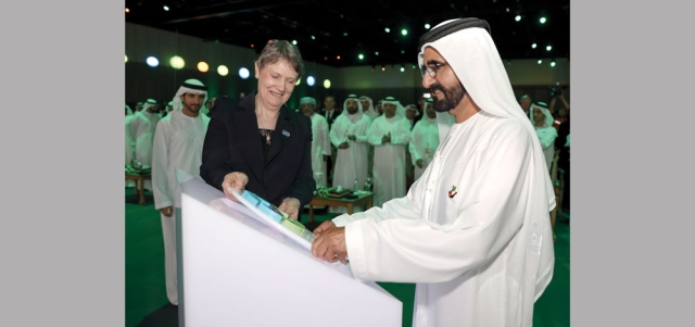 محمد بن راشد أكد خلال إطلاق المنظمة الجديدة أنها ستكون مرجعاً أساسياً لبحوث ودراسات الطاقة النظيفة وحماية الإنسان والبيئة.وام