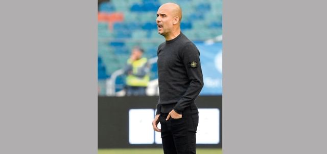 مدرب مانشستر سيتي بيب غوارديولا. أ.ف.ب