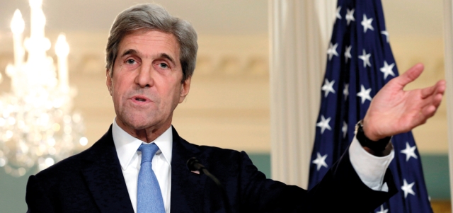 كيري دعا إلى التحقيق  في جرائم الحرب الروسية الناجمة عن القصف  في سورية. رويترز