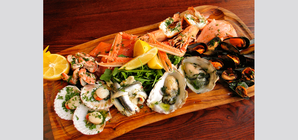 المأكولات البحرية مثل الروبيان والمحار وغيرها لاحتوائها على "الزينك"
