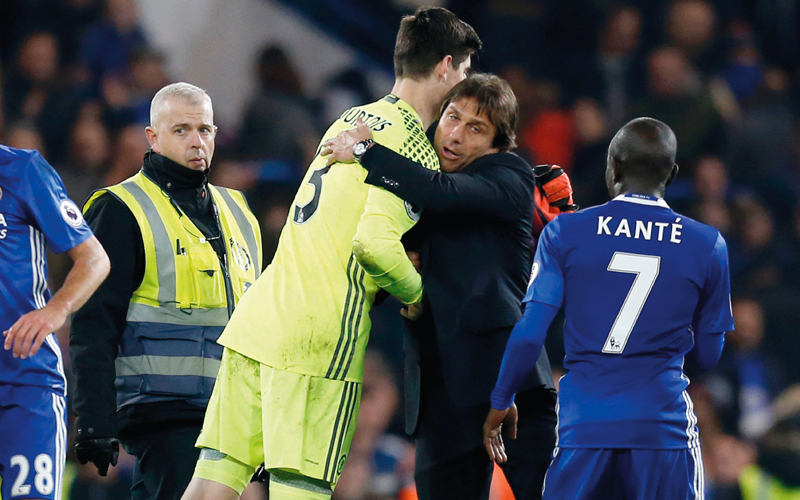 كورتوا من أبرز حراس المرمى في العالم. أ.ف.ب