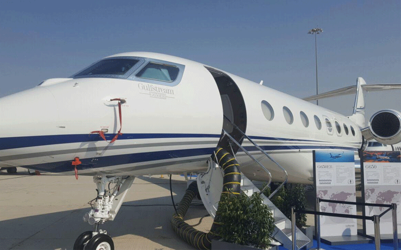 غلف ستريم جي 650 : طائرة لرجال الأعمال انتجت في عام 2009 من قبل شركة غلف ستريم الفضائية الأميركية، تستوعب ما بين 11 و18 راكباً بمدى يصل إلى 13000 كم، وتبلغ قيمتها نحو 64 مليون دولار.