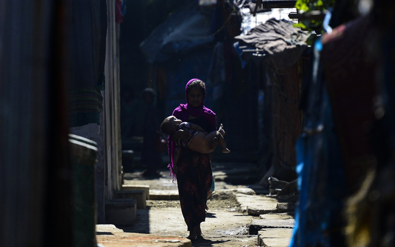 معاناة الروهينغا تجلت في أكثر من معنى عبر مخيمات اللجوء والمظاهرات للفت الأنظار إلى المشكلات التي يواجهونها في بورما. أ.ف.ب