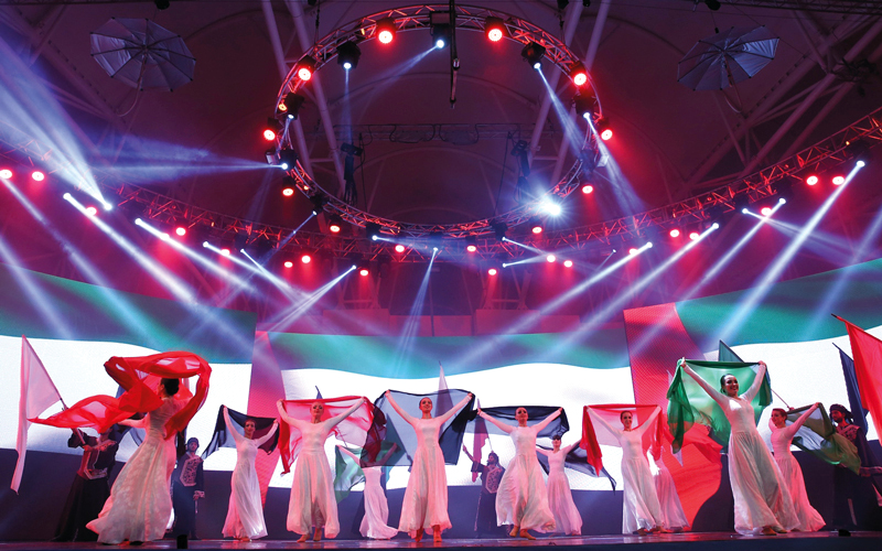 لوحة من أوبريت «وطن التسامح». من المصدر