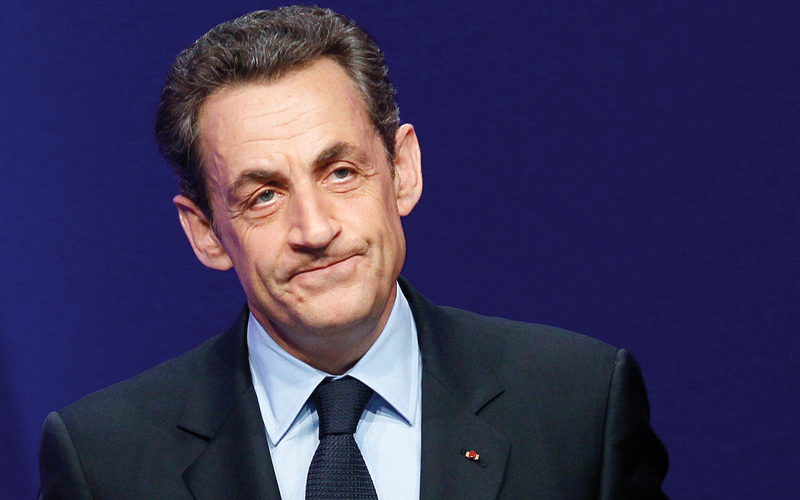 ساركوزي رفض الاتهام الموجّه إليه بالحصول على أموال من القذافي. أ.ف.ب