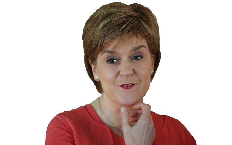 رئيس حزب اسكتلندا الوطني نيكولا ستيروجون ترى الحل دائما في انفصال اسكتلندا عن المملكة المتحدة.  أرشيفية