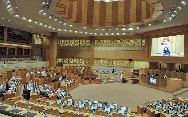 أعضاء «الوطني» يوجهون 8 أسئلة لممثلي الحكومة خلال جلستَي المجلس غداً والأربعاء. أرشيفية