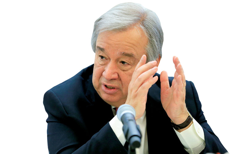 أنطونيو غوتيريس: عواقب النزاع السوري أصبحت خطرة جداً على العالم. رويترز