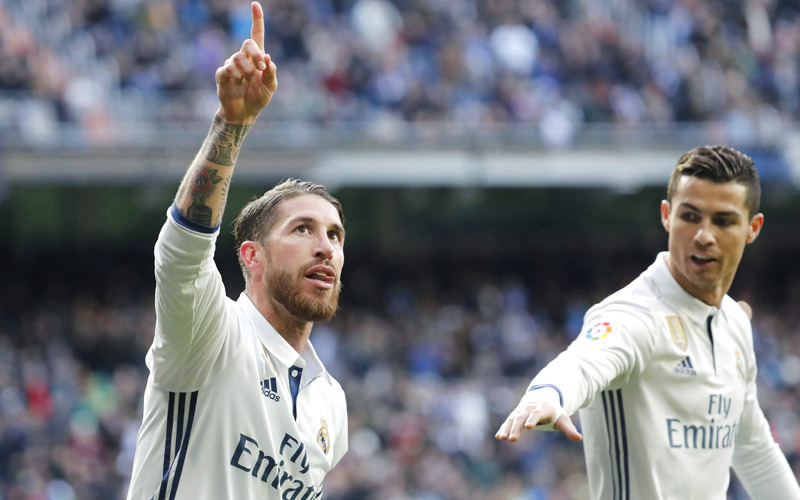 راموس تحوّل إلى «مهاجم فعال» في الريال. أ.ف.ب