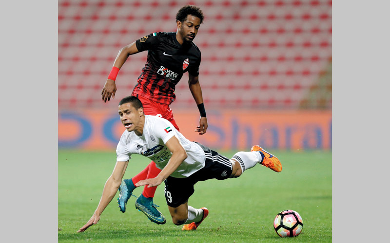 لاعب النصر فاندرلي عاد للظهور من جديد في دوري الخليج العربي وشارك في مباراة فريقه أمام الأهلي. تصوير: أسامة أبوغانم