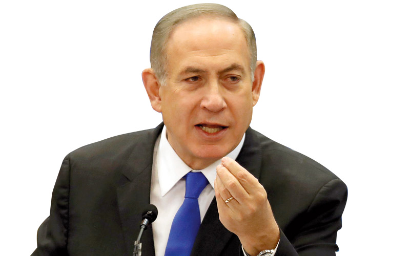 نتنياهو أثار غضب المكسيك بسبب تغريدته التي أيد فيها إنشاء أميركا جداراً بين البلدين. أ.ف.ب