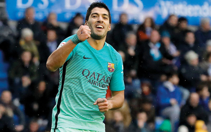 الأوروغوياني سواريز أبرز الأسلحة الهجومية في برشلونة.