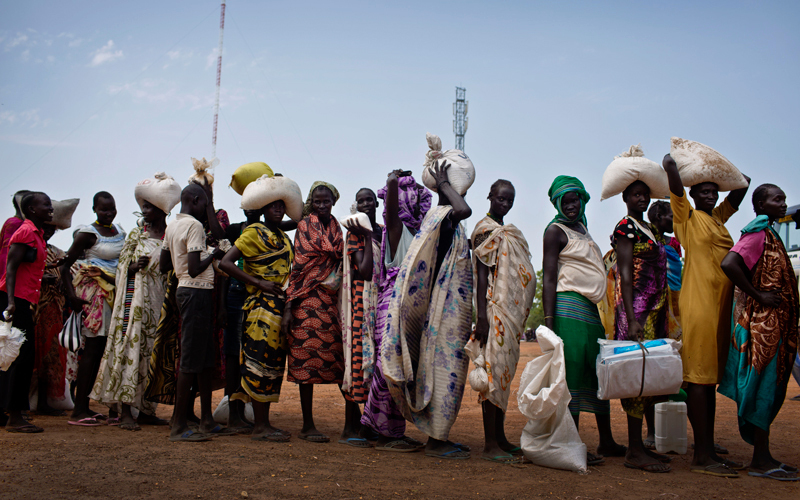 النساء هنّ الأكثر تأثراً بالحرب في جنوب السودان. أ.ب