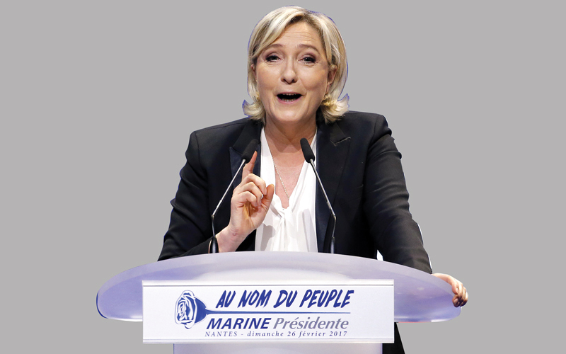 مارين لوبان قلبت الموازين استناداً إلى الشعبوية. أ.ب