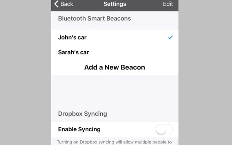 التطبيق يستخدم تقنية جديدة تسمّى Bluetooth Smart. من المصدر