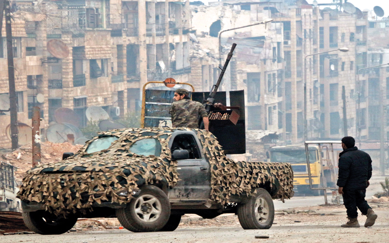 كميات كبيرة من الذخيرة نهبها المتطرفون من مخازن الجيش الحر في إدلب.  أرشيفية