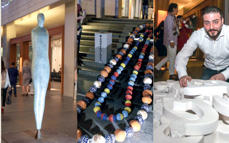 حملت «ليلة الفن» حواريةً خاصةً بين الأعمال التي تنتمي إلى أنواع متباينة من الفنون. تصوير: أشوك فيرما