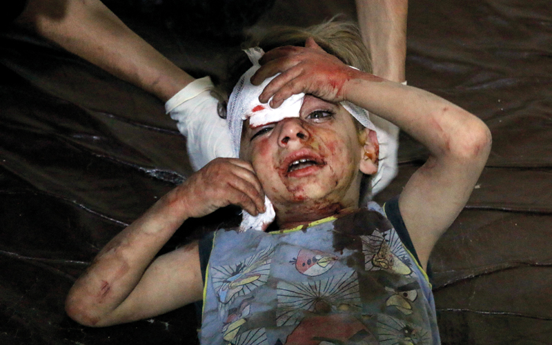 الأطفال هم أكبر ضحايا الحرب السورية. أ.ف.ب