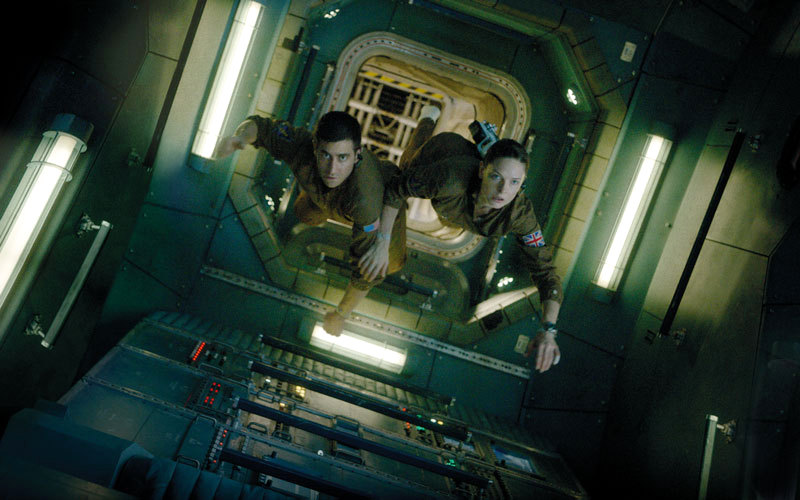 In this image released by Sony Pictures, Jake Gyllenhaal, left, and Rebecca Ferguson appear in a scene from, "Life." (Columbia/Sony Pictures via AP)