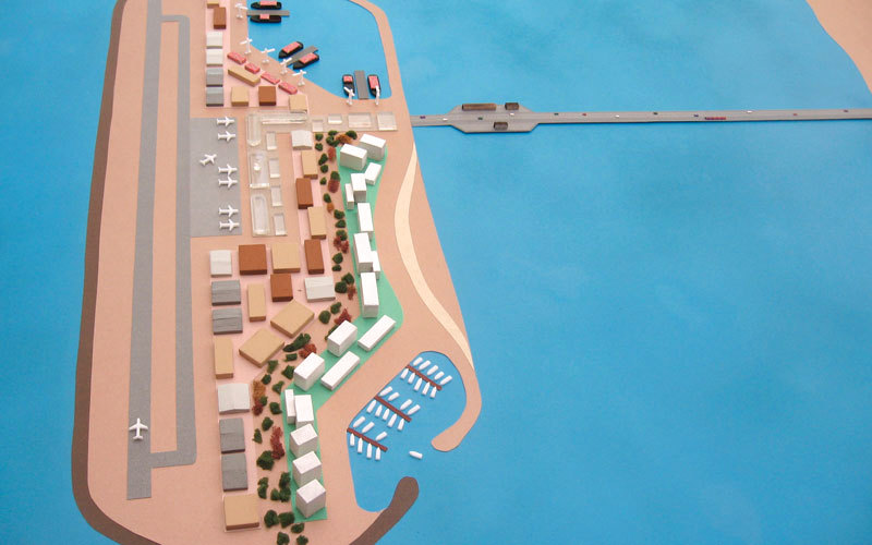 صورة لمجسم الجزيرة المقترحة نشرته مجلة «نيوزويك» الأميركية أخيراً.  أرشيفية