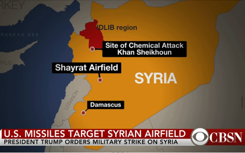 بالفيديو.. القوات الأميركية تقصف مواقع للنظام السوري بـ 59 صاروخاً
