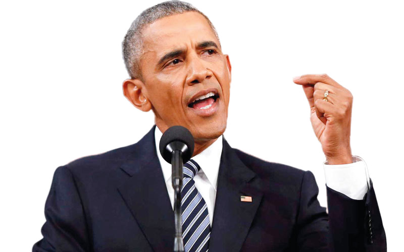 أوباما اعتبر أن النظام السوري تجاوز الخط الأحمر باستخدامه السارين ضد المدنيين لكنه اكتفى بتدمير مخزون النظام من الأسلحة الكيماوية.