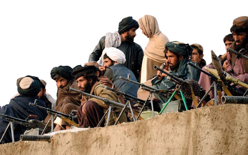 هناك تنافس كبير بين حركة طالبان وتنظيم داعش في أفغانسان . أ ف ب