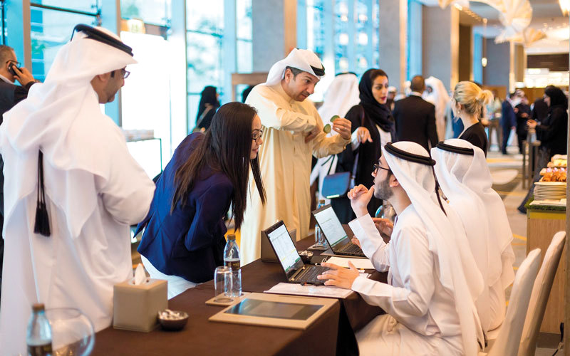 جانب من فعاليات سابقة لمبادرة «بزنس كونيكت». من المصدر