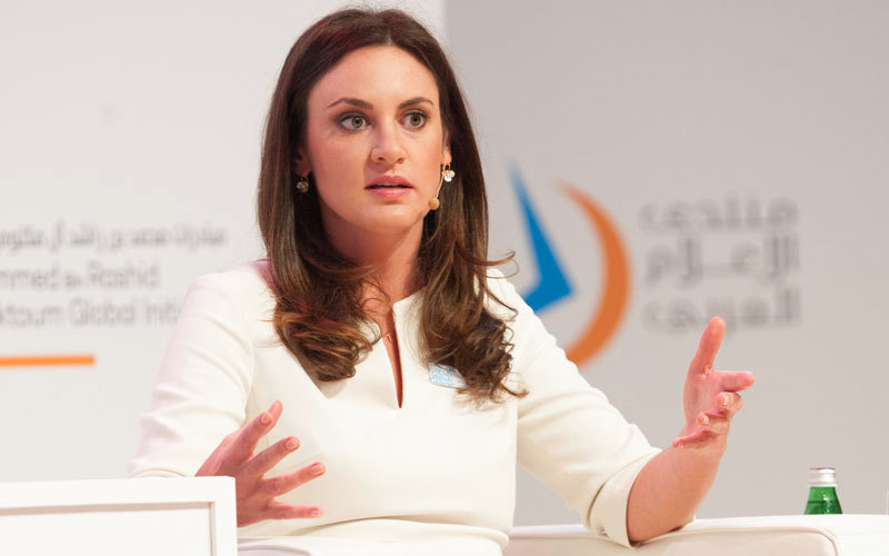 هادلي جامبل : الإعلام يمكنه لعب دور مؤثر في تصحيح الآراء المسبقة عن العرب، وتقريب وجهات النظر بين الشعبين الأميركي والعربي. تصوير : أحمد عرديتي