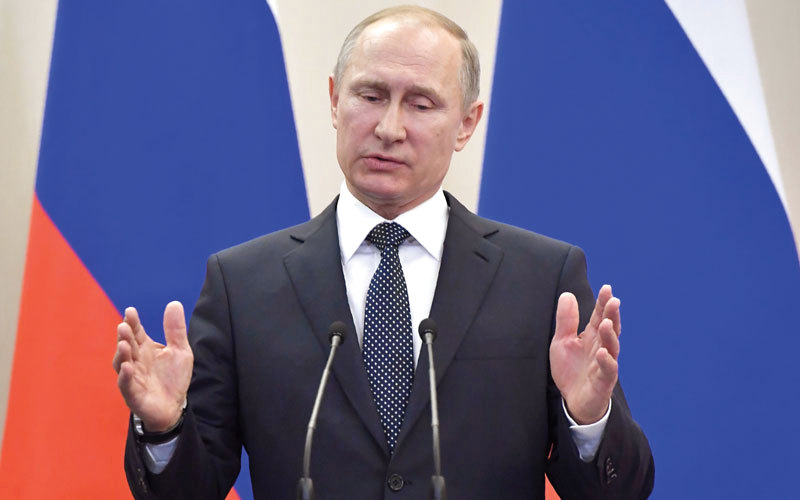 بوتين وأنصاره يستثمرون الاحتجاجات لمصلحتهم. أ.ف.ب